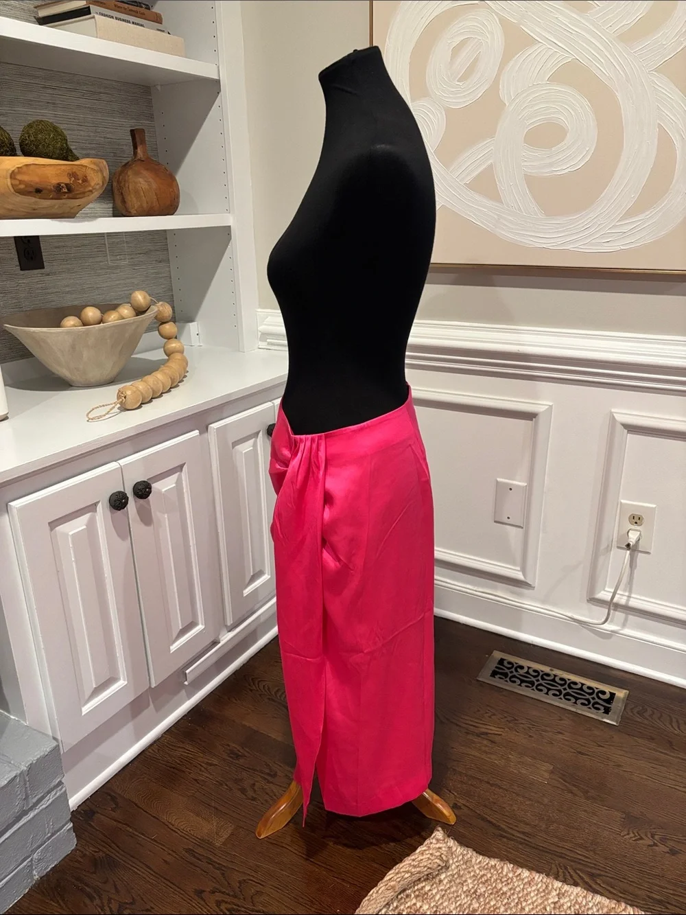 J Crew Satin Wrap-Style Midi Skirt NWT 6 pink